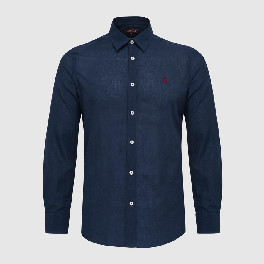 Camicia tinta unita in mussola leggera