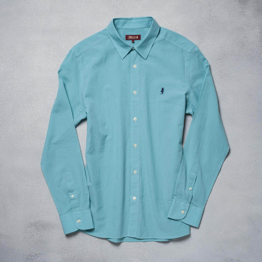 Camicia tinta unita in mussola leggera