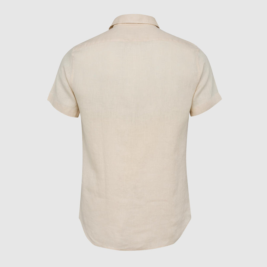 Short-sleeve linen shirt