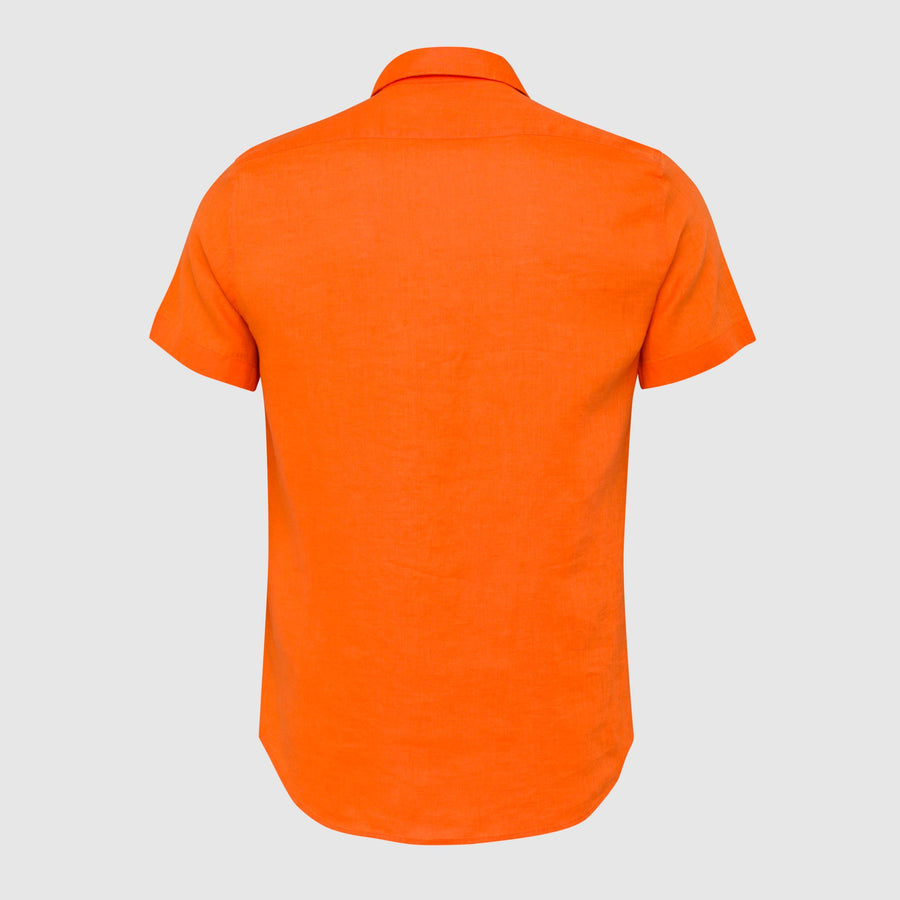 Short-sleeve linen shirt