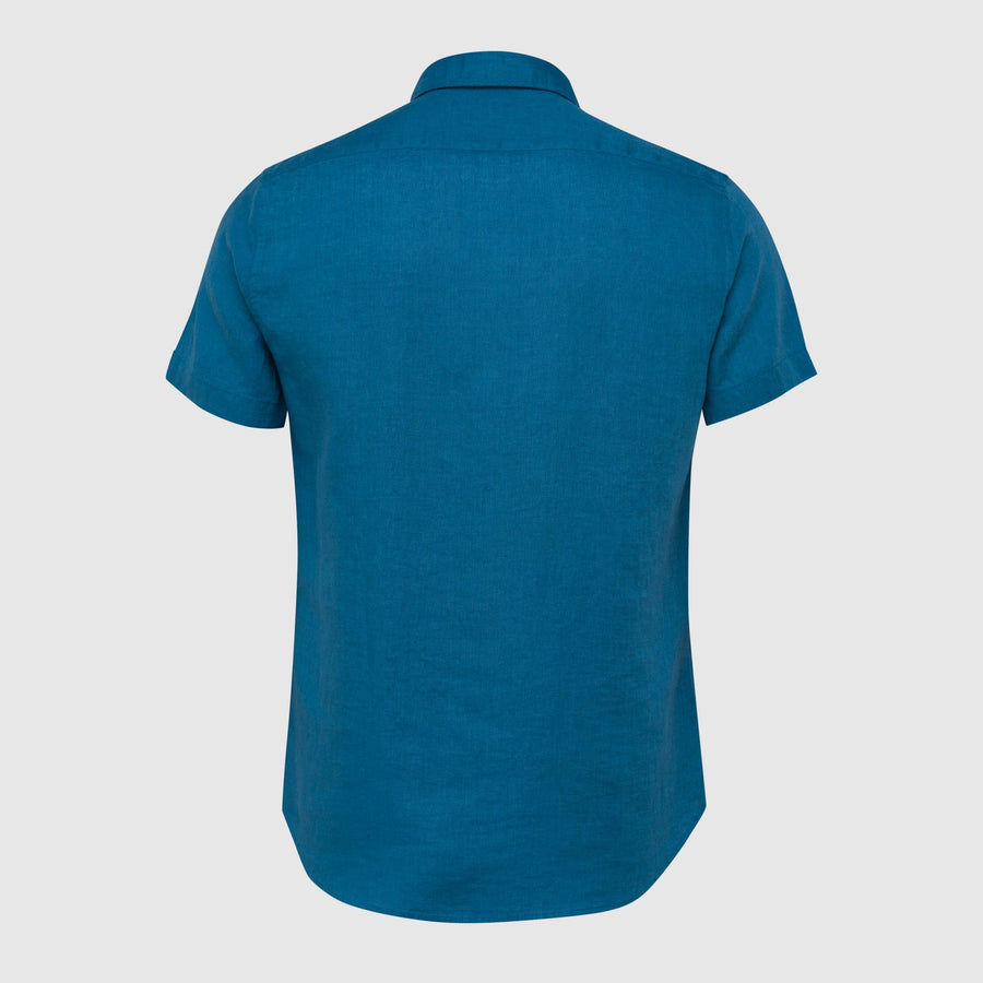 Short-sleeve linen shirt
