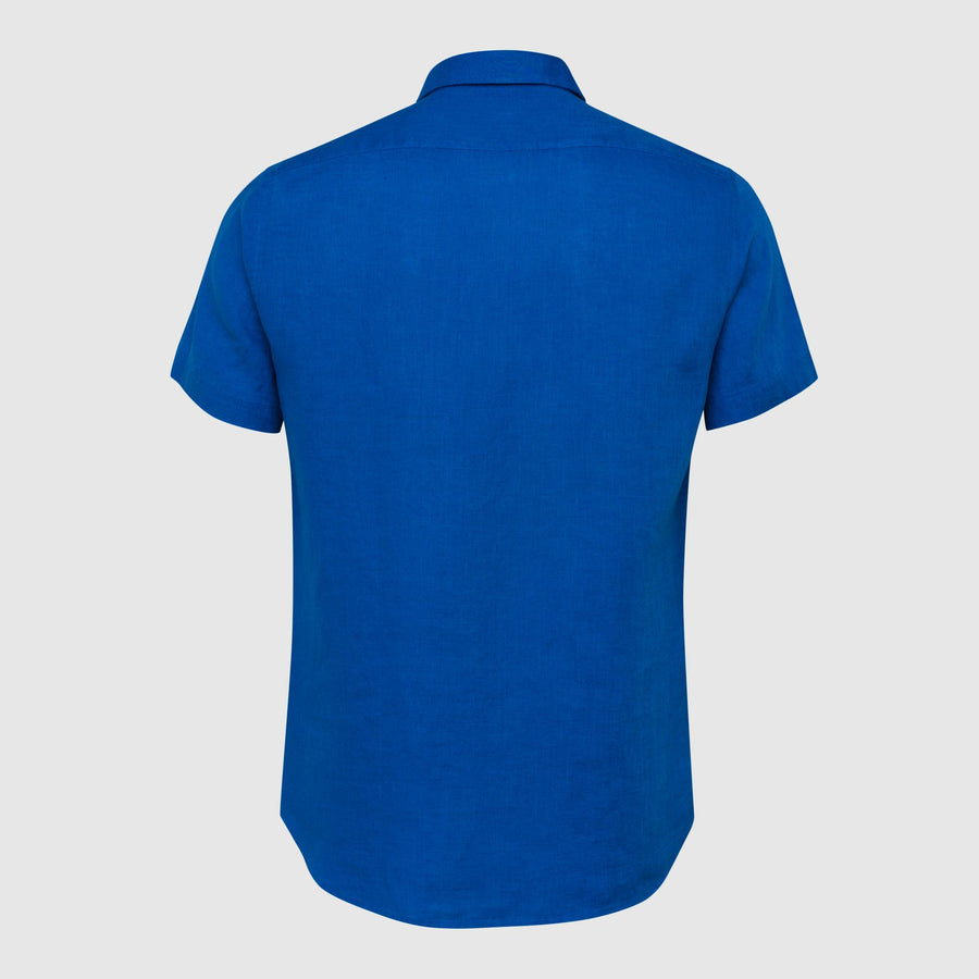 Short-sleeve linen shirt