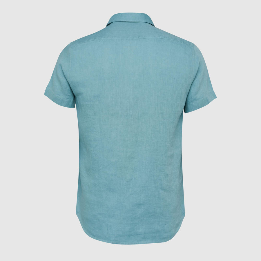 Short-sleeve linen shirt