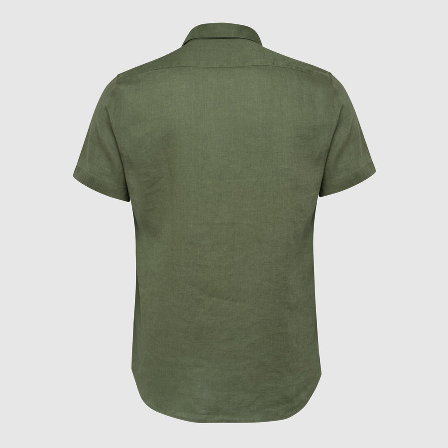 Short-sleeve linen shirt