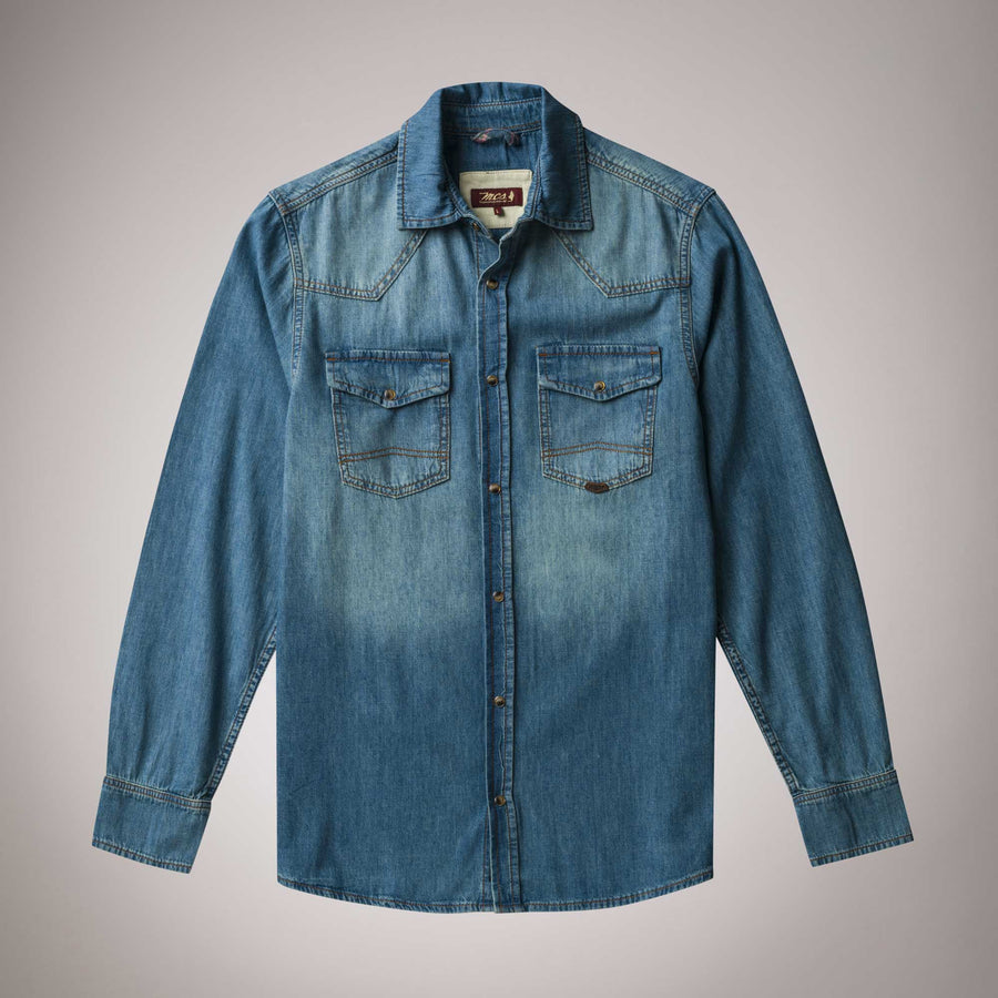 Rodeo-style denim shirt