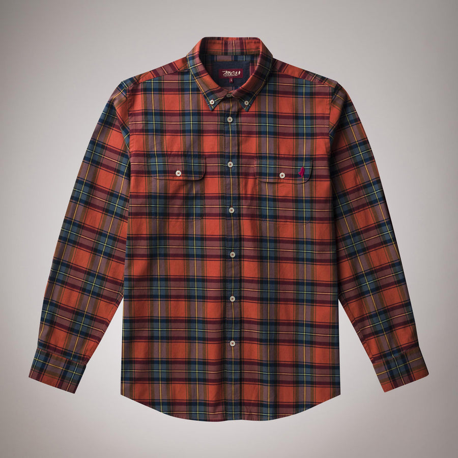 Check shirt with patches