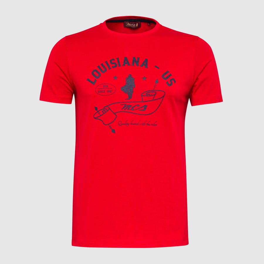 T-shirt with printed lettering