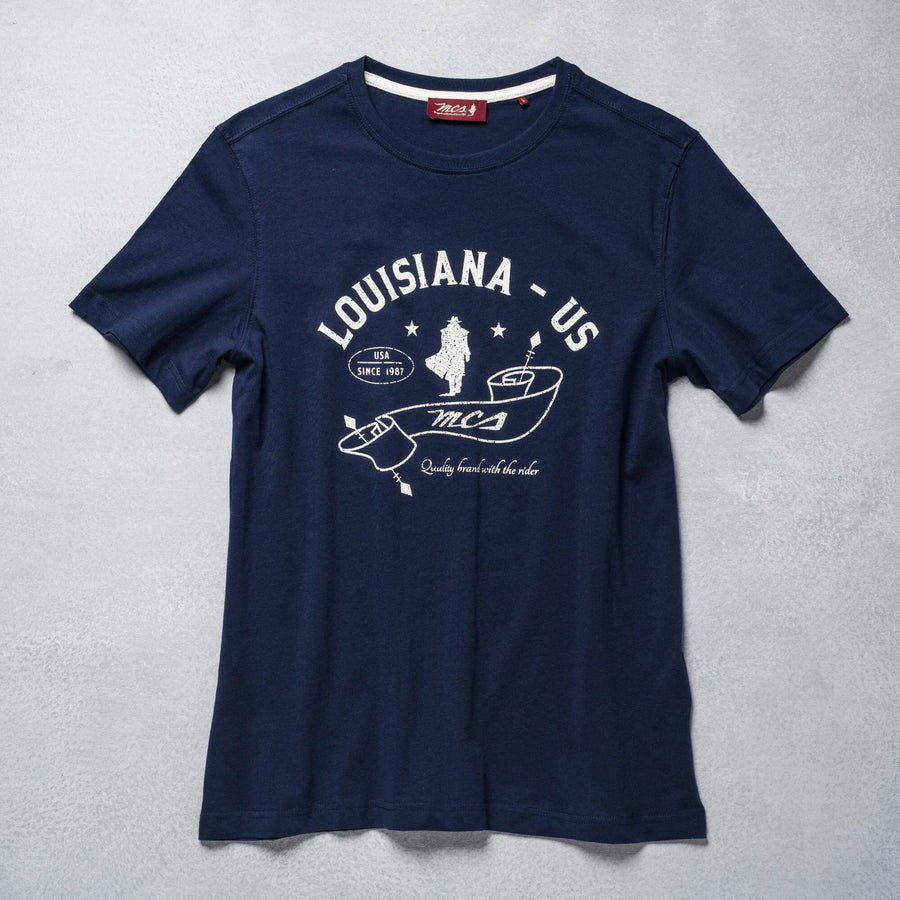 T-shirt with printed lettering