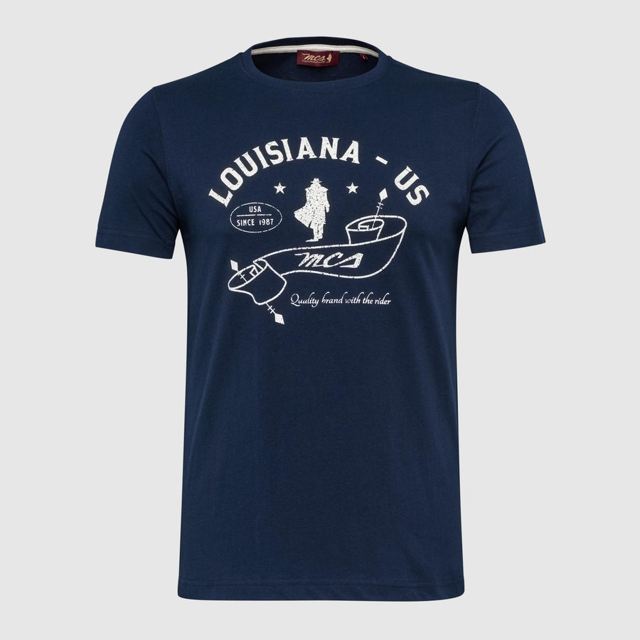 T-shirt with printed lettering