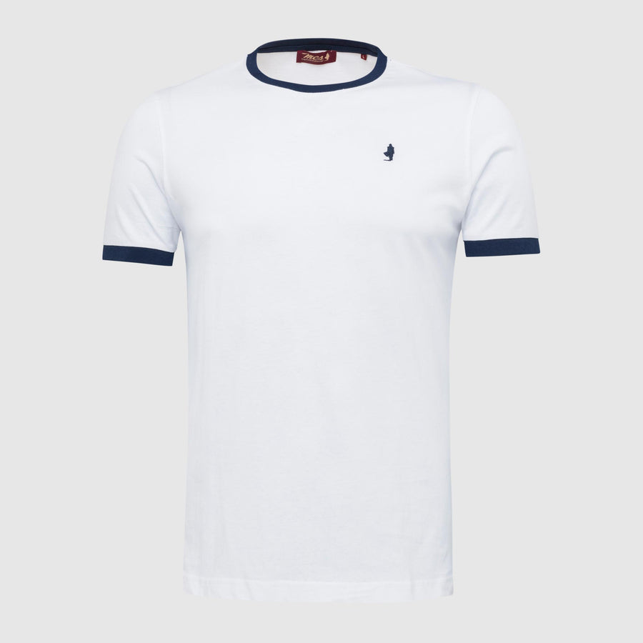 T-Shirt con costine in contrasto