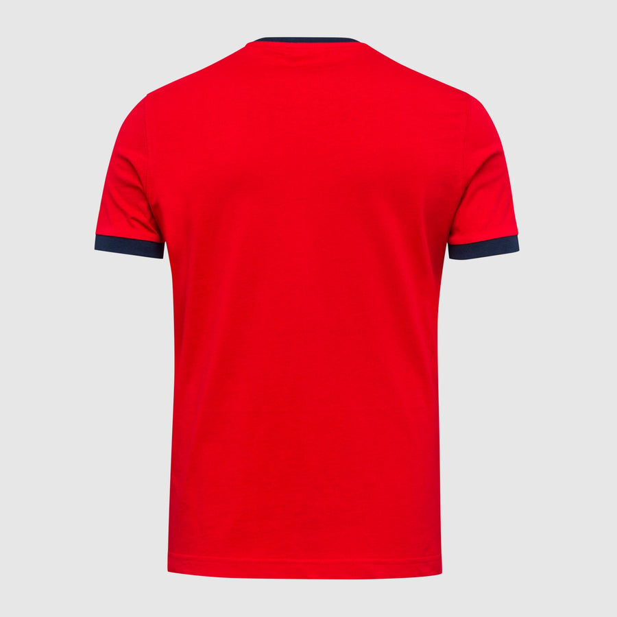 T-Shirt con costine in contrasto
