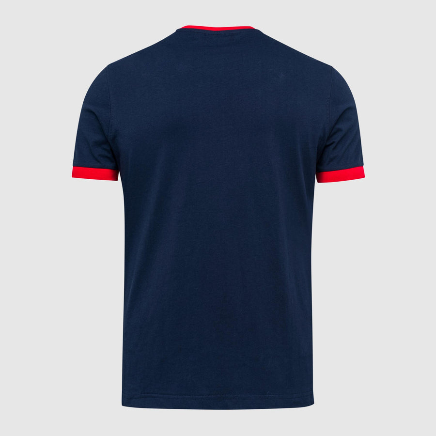 T-Shirt con costine in contrasto