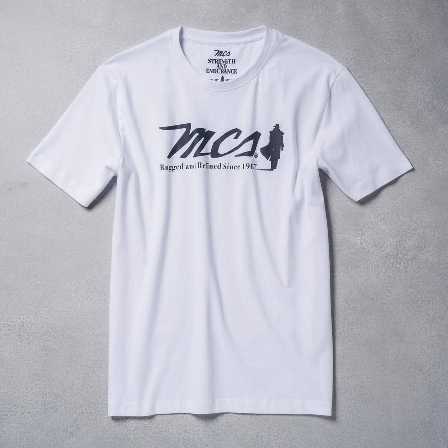 Solid colour T-shirt with large logo print