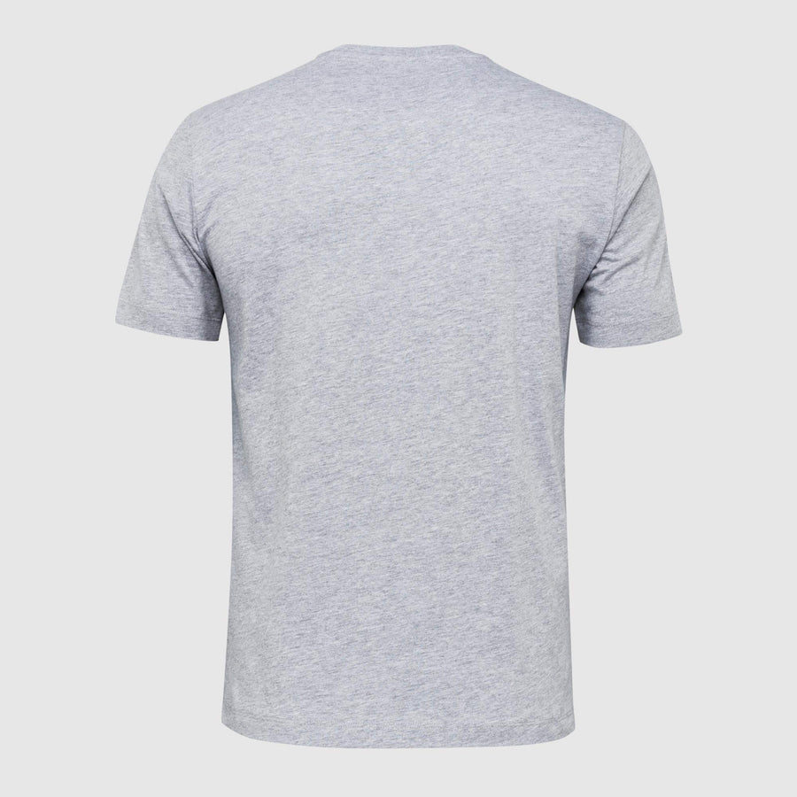 Solid colour T-shirt with large logo print