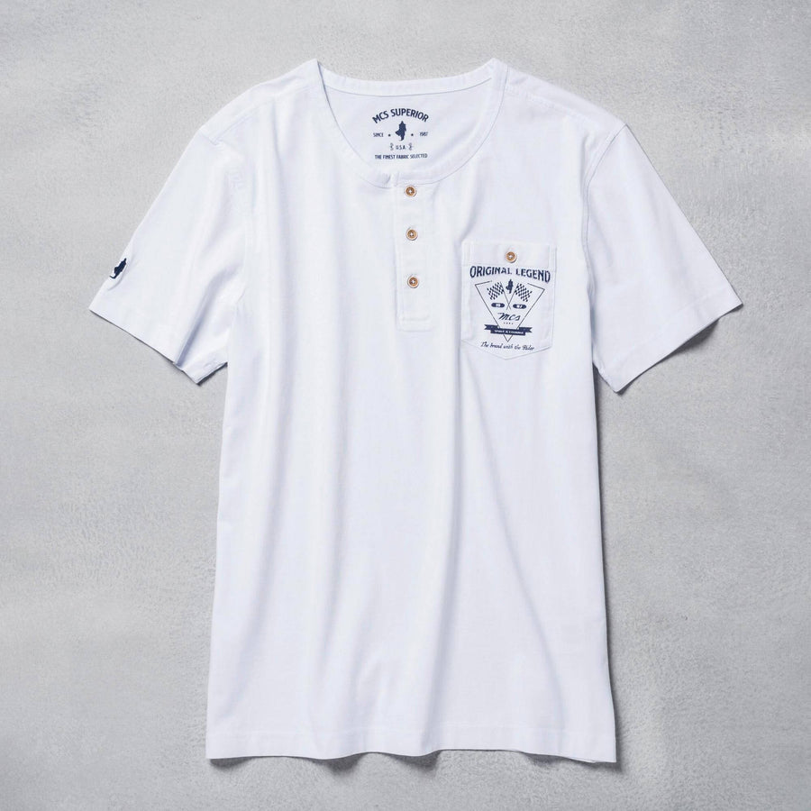 Maglia serafino a manica corta