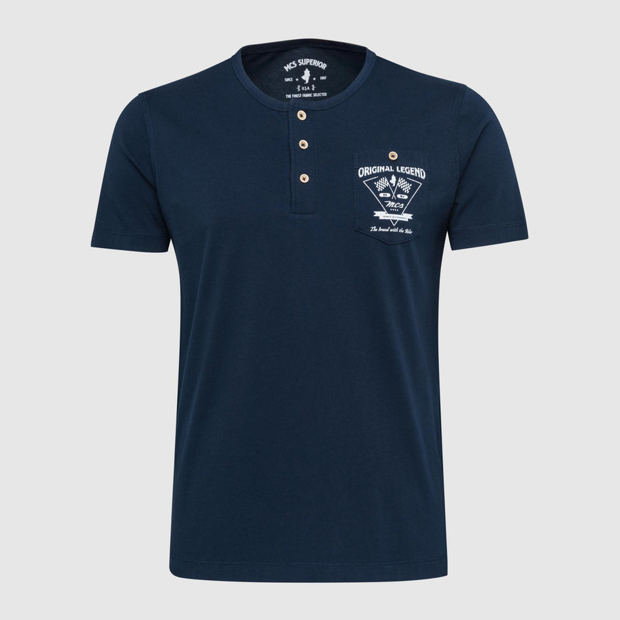 Maglia serafino a manica corta