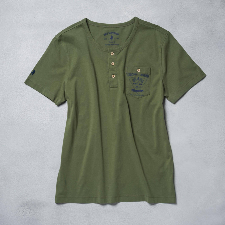 Maglia serafino a manica corta