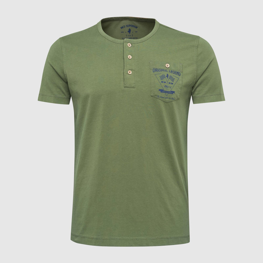 Maglia serafino a manica corta