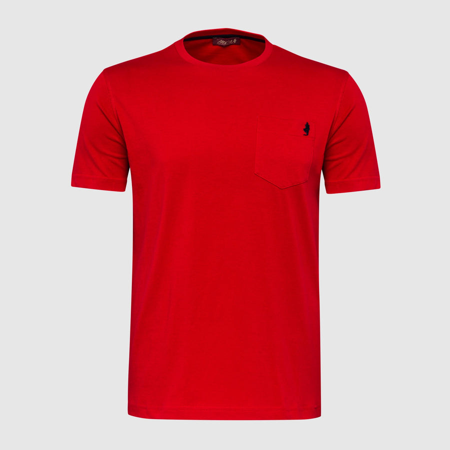 T-Shirt Tinta Unita con Taschino