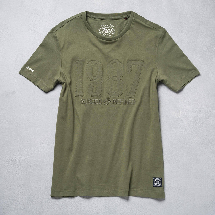 T-Shirt con scritta stampa laser