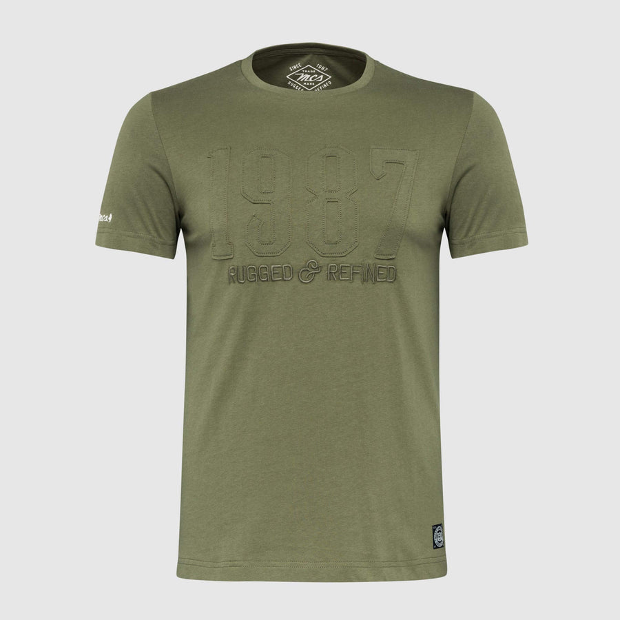 T-Shirt con scritta stampa laser