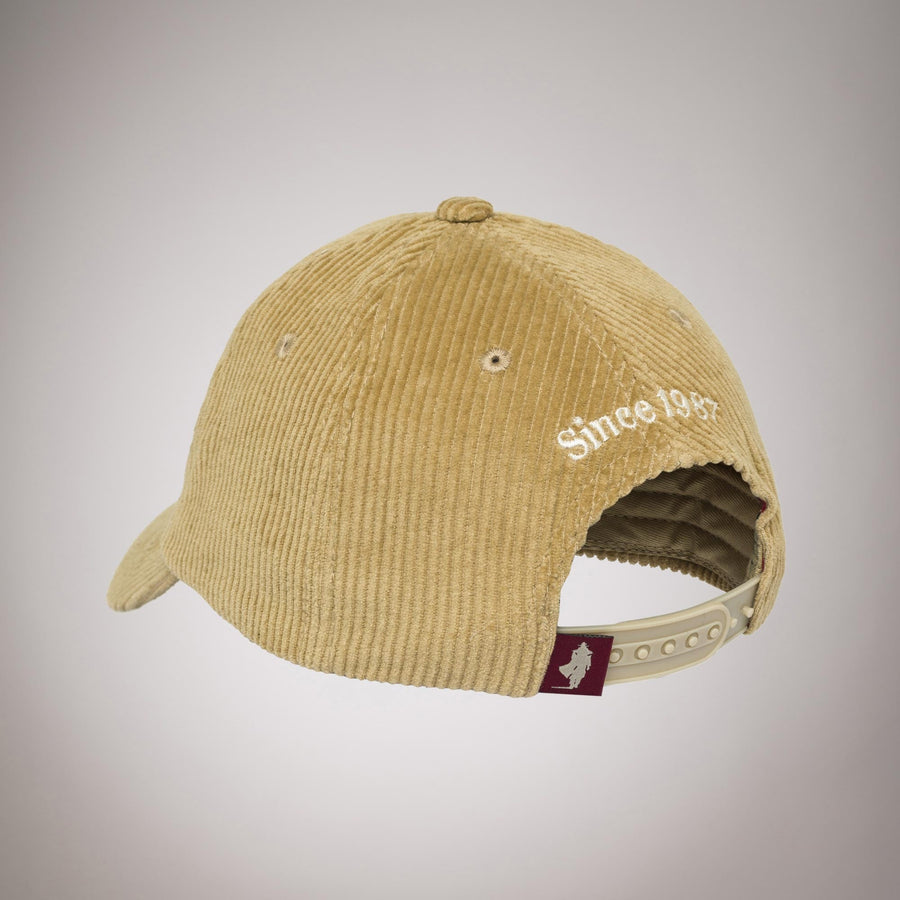 Corduroy baseball cap with visor